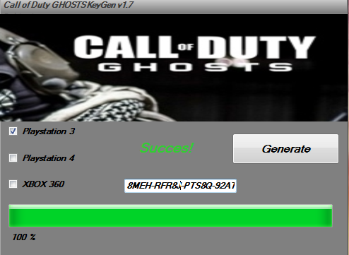 call of duty ghosts key